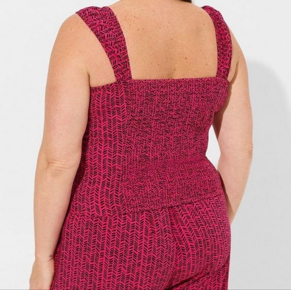 Torrid Challis Crop Top and Wide Leg Pants Set Size 2x - Picture 4 of 11